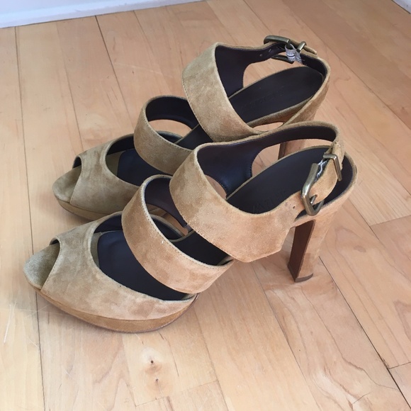 J.Crew Collins suede platform sandal sz 9 - Picture 2 of 7